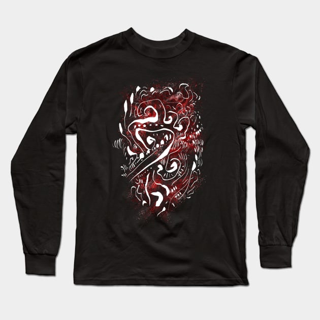 Maori new zealand Spiritual  Ethno Design Long Sleeve T-Shirt by Nikokosmos